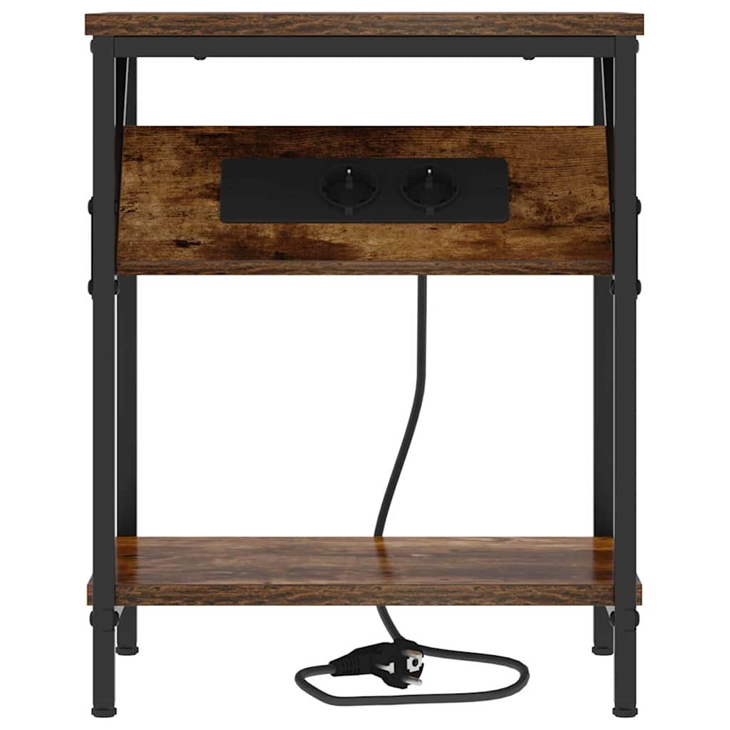 Natskab 2 pcs Røget eg 38 x 30 x 48 cm Konstrueret træ