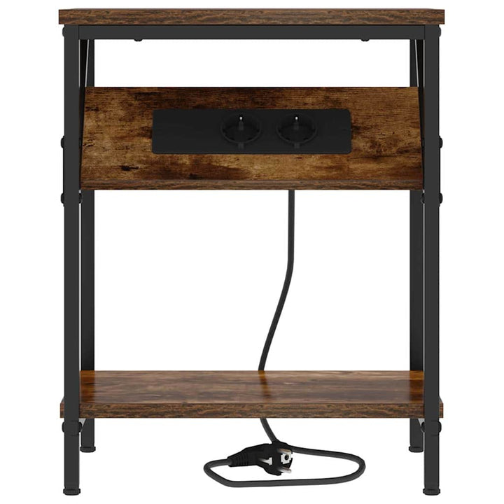 Natskab 2 pcs Røget eg 38 x 30 x 48 cm Konstrueret træ