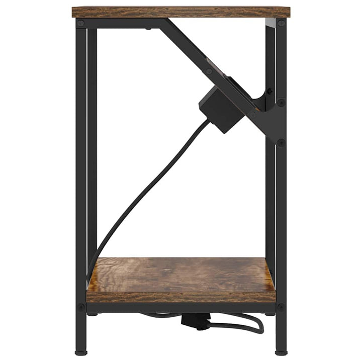 Natskab 2 pcs Røget eg 38 x 30 x 48 cm Konstrueret træ