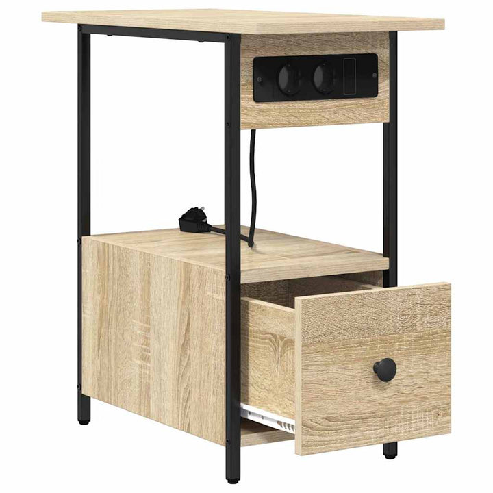 Natskab med skuffe Sonoma eg 60 x 30 x 61 cm Konstrueret træ