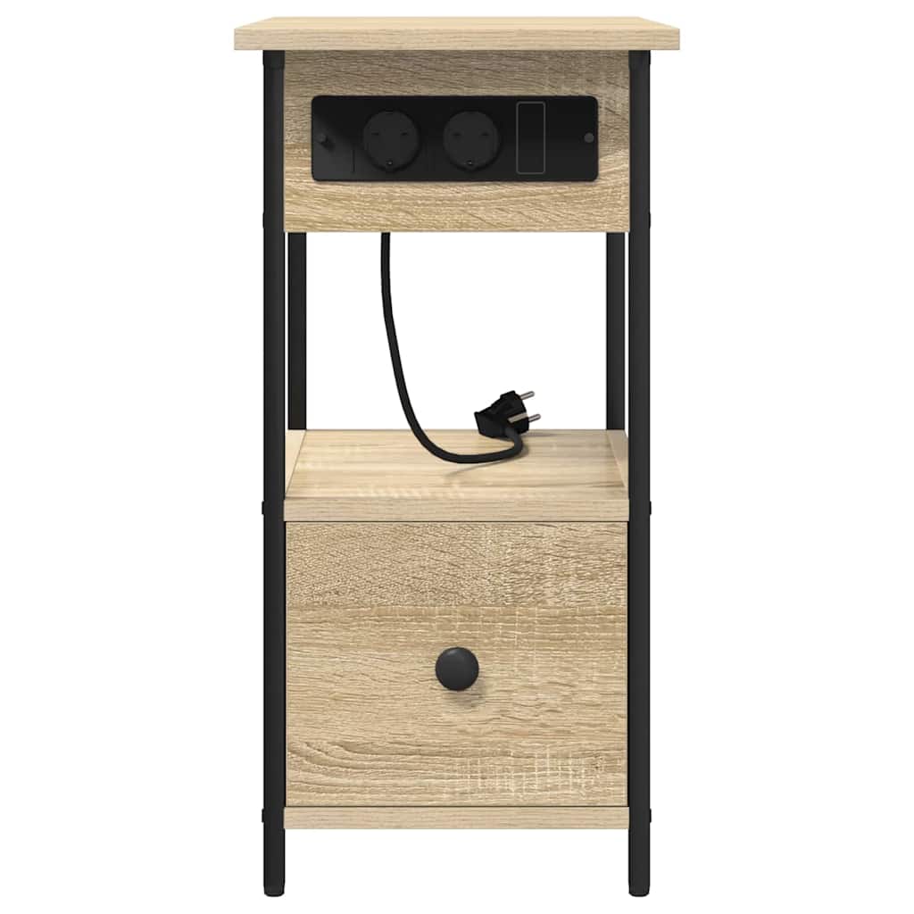 Natskab med skuffe Sonoma eg 60 x 30 x 61 cm Konstrueret træ