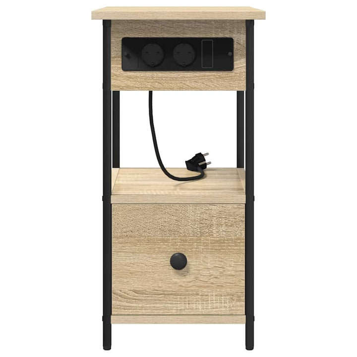 Natskab med skuffe Sonoma eg 60 x 30 x 61 cm Konstrueret træ