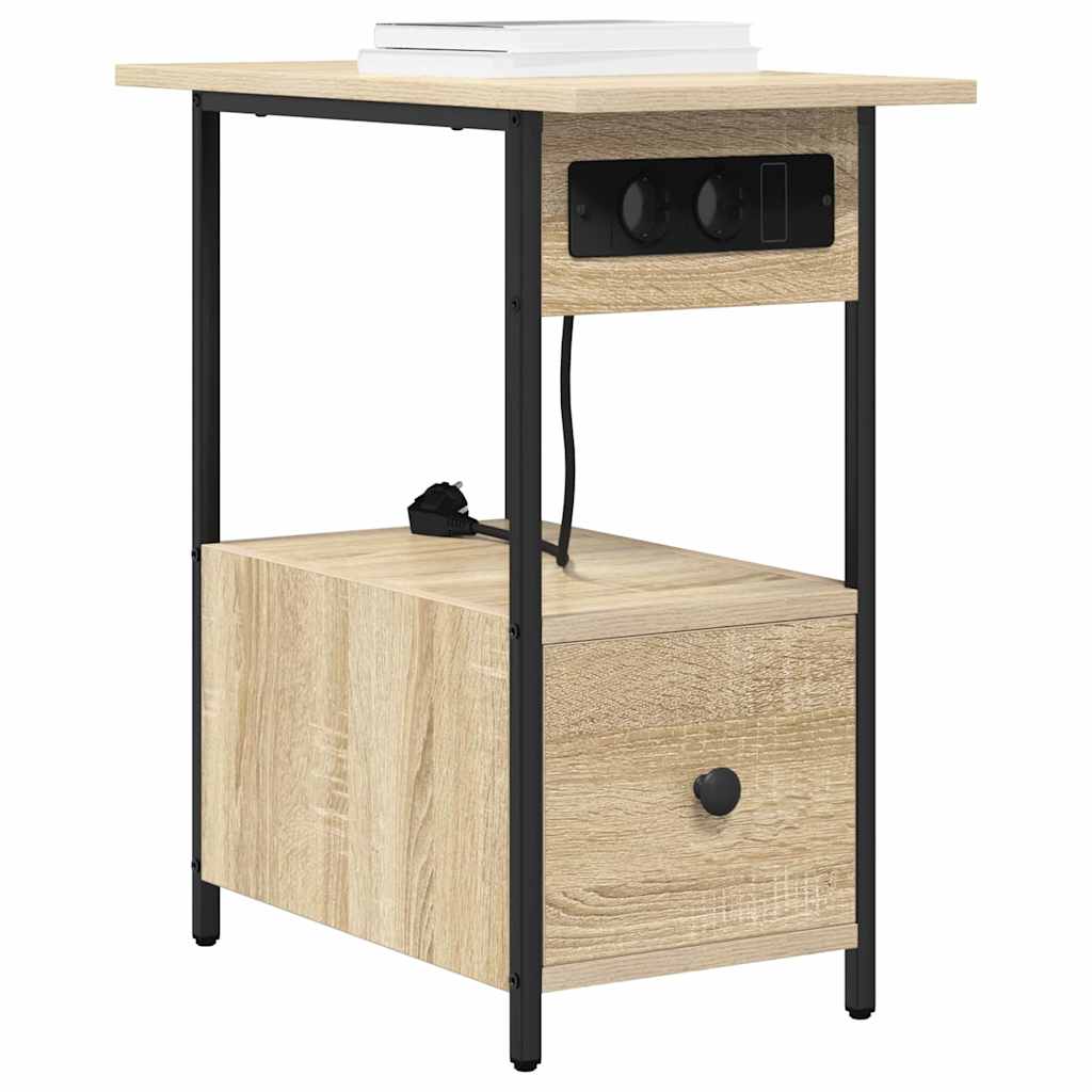 Natskab med skuffe Sonoma eg 60 x 30 x 61 cm Konstrueret træ