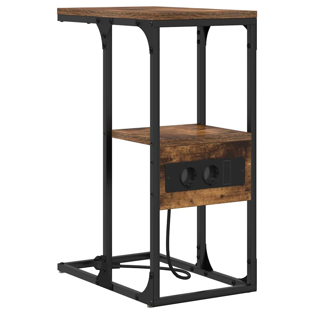 Natskab med skuffe Røget eg 41.5 x 26 x 60.5 cm Konstrueret træ