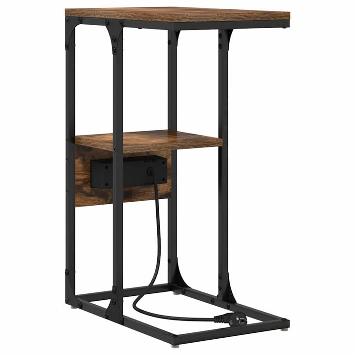 Natskab med skuffe Røget eg 41.5 x 26 x 60.5 cm Konstrueret træ
