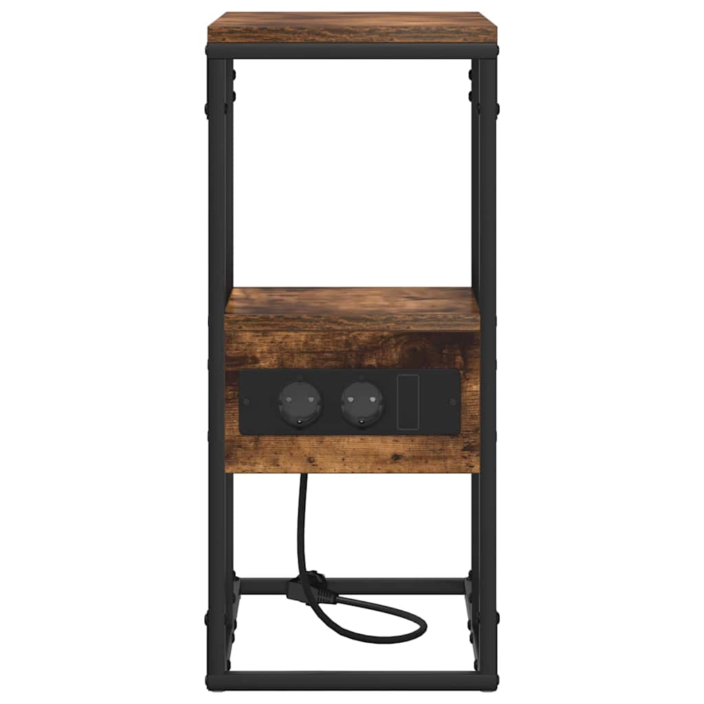 Natskab med skuffe Røget eg 41.5 x 26 x 60.5 cm Konstrueret træ