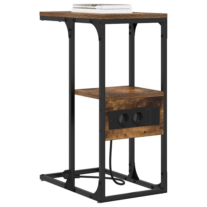 Natskab med skuffe Røget eg 41.5 x 26 x 60.5 cm Konstrueret træ