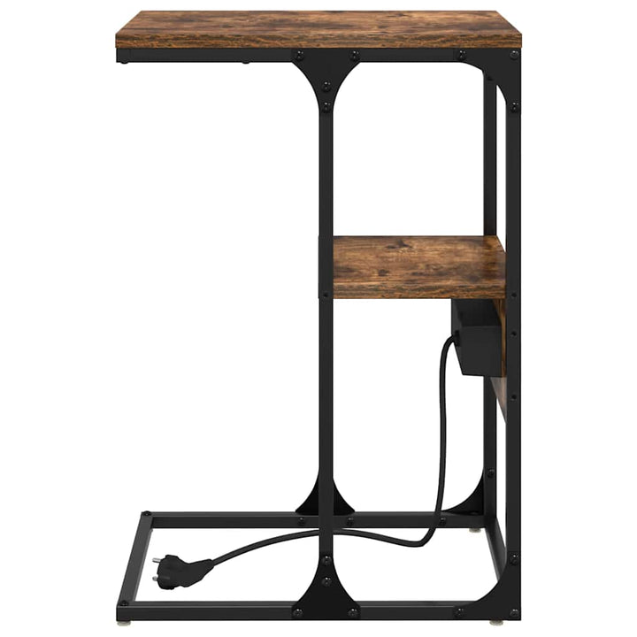 Natskab med skuffe Røget eg 41.5 x 26 x 60.5 cm Konstrueret træ