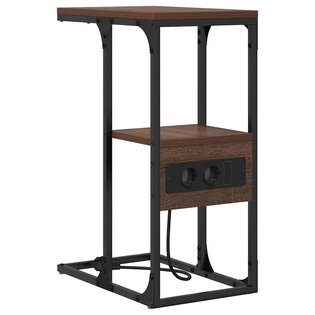Natskab med skuffe Brun eg 41.5 x 26 x 60.5 cm Konstrueret træ