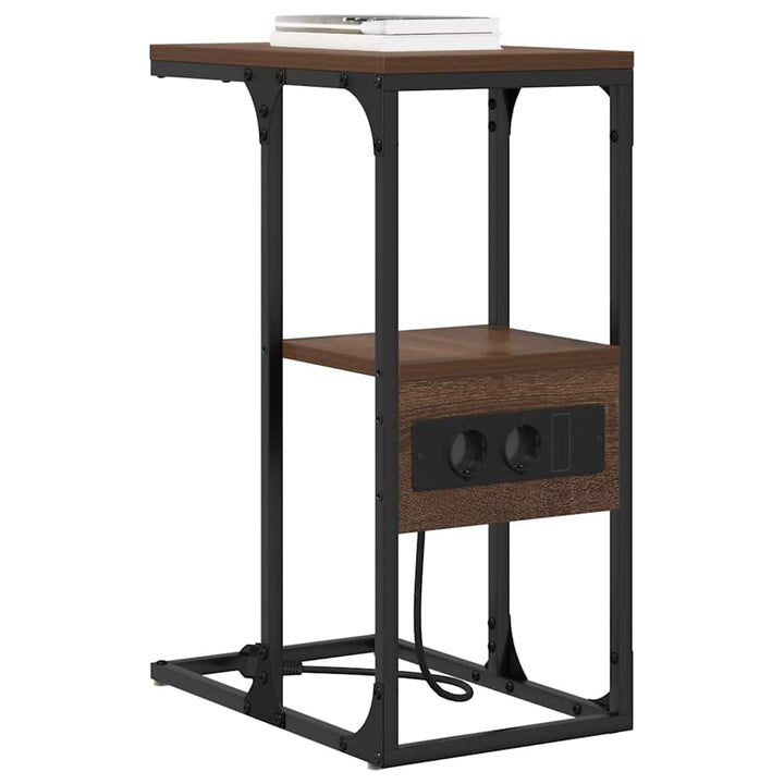 Natskab med skuffe Brun eg 41.5 x 26 x 60.5 cm Konstrueret træ