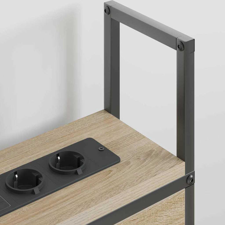 Opbevaringshovedgavl med Opladningsstation Sonoma-eg