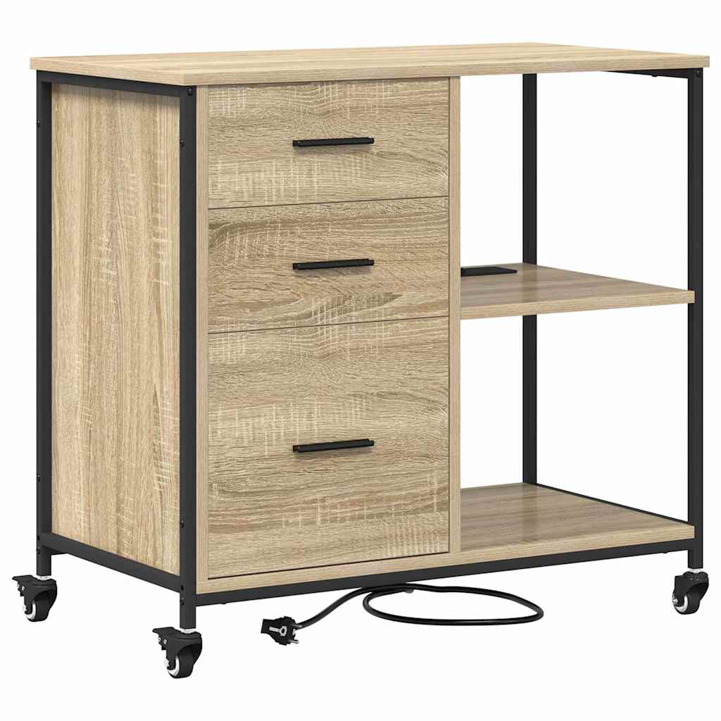 Skab med Opladningsstation 76 x 41 x 72 cm Konstrueret træ