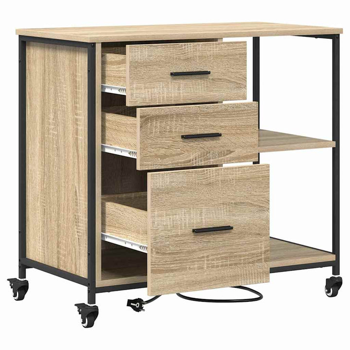Skab med Opladningsstation 76 x 41 x 72 cm Konstrueret træ