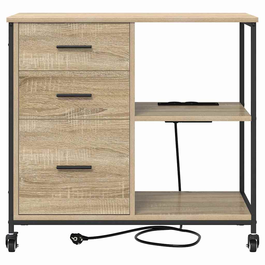 Skab med Opladningsstation 76 x 41 x 72 cm Konstrueret træ