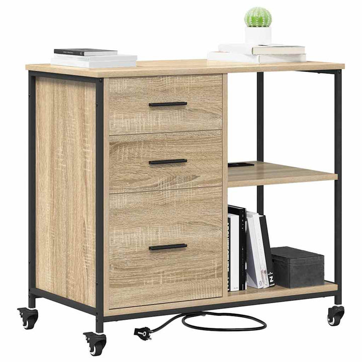 Skab med Opladningsstation 76 x 41 x 72 cm Konstrueret træ