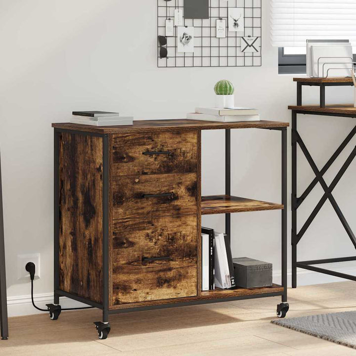 Skab med Opladningsstation 76 x 41 x 72 cm Konstrueret træ