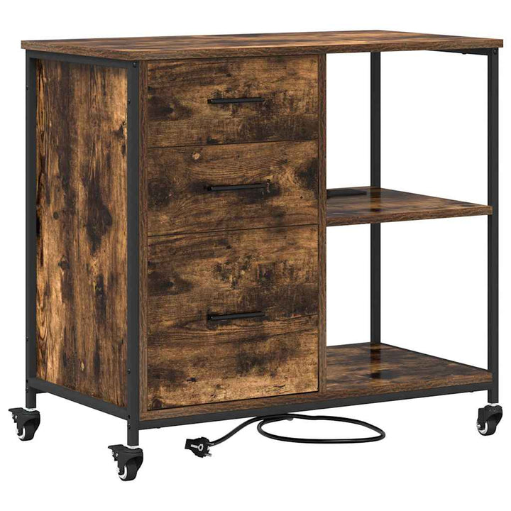 Skab med Opladningsstation 76 x 41 x 72 cm Konstrueret træ