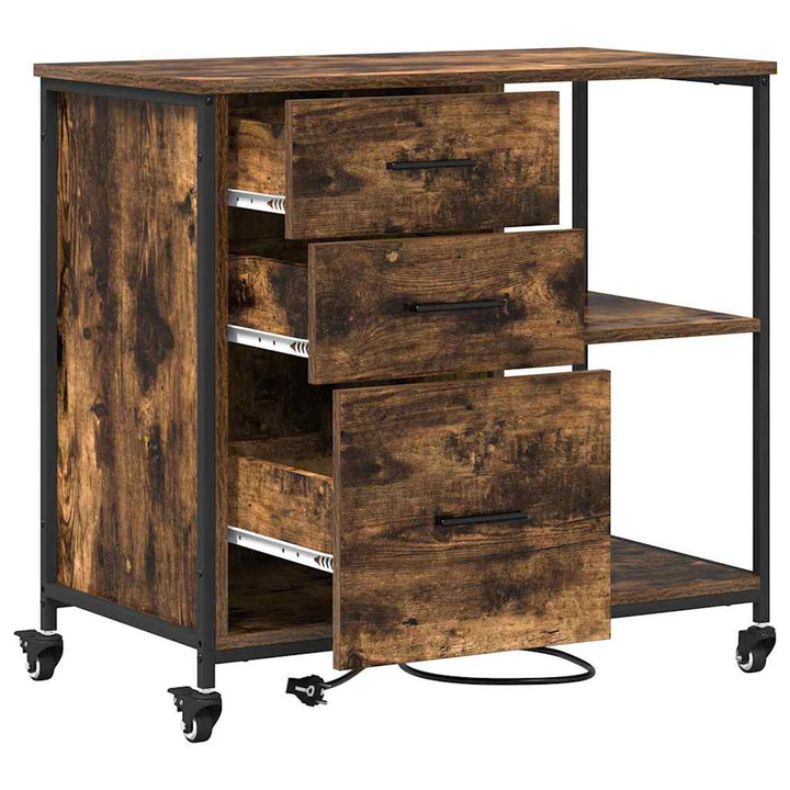 Skab med Opladningsstation 76 x 41 x 72 cm Konstrueret træ