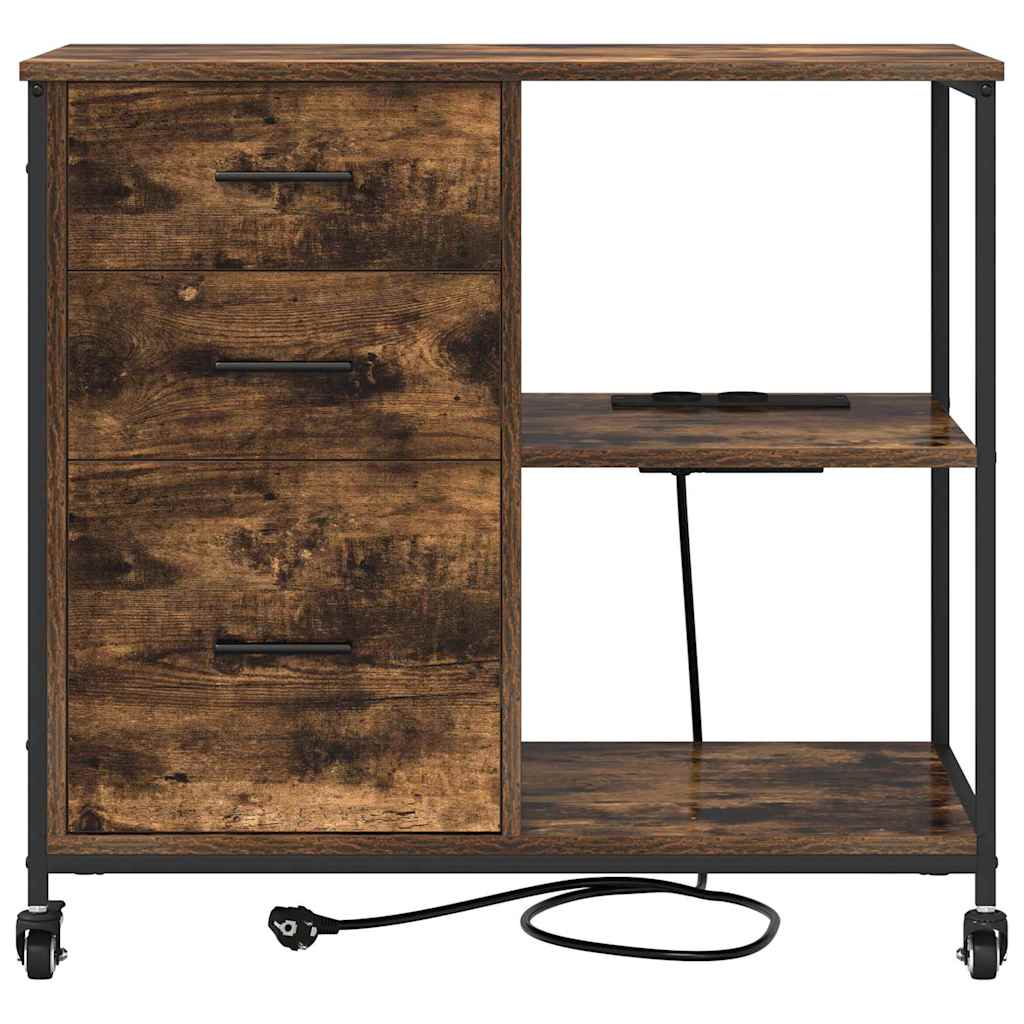 Skab med Opladningsstation 76 x 41 x 72 cm Konstrueret træ