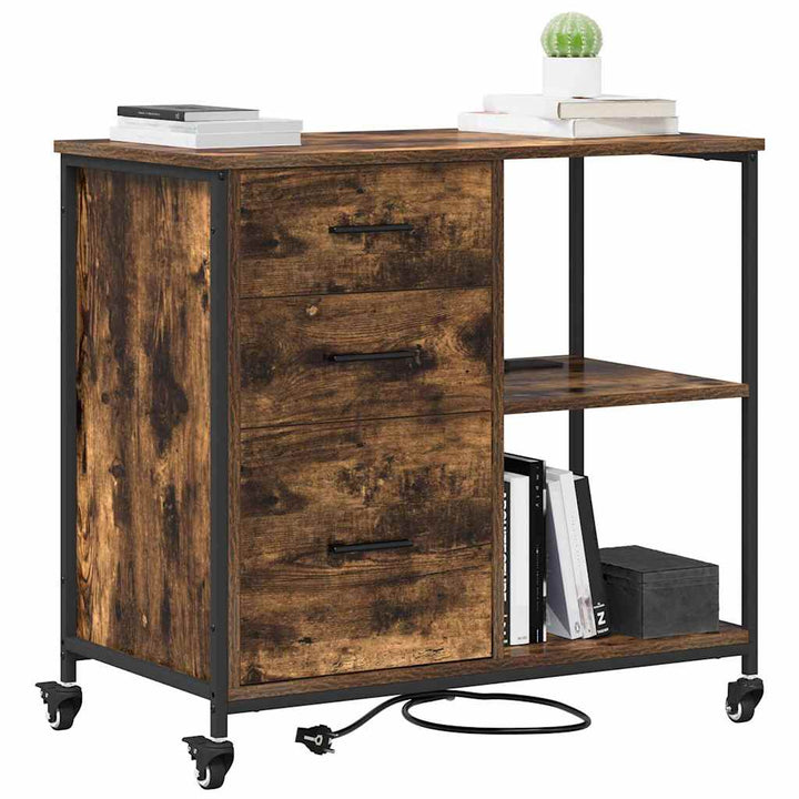 Skab med Opladningsstation 76 x 41 x 72 cm Konstrueret træ