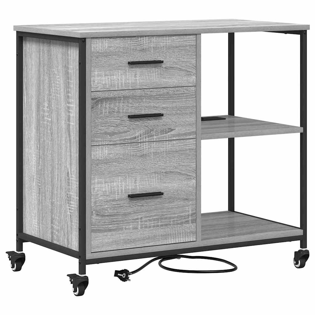 Skab med Opladningsstation 76 x 41 x 72 cm Konstrueret træ