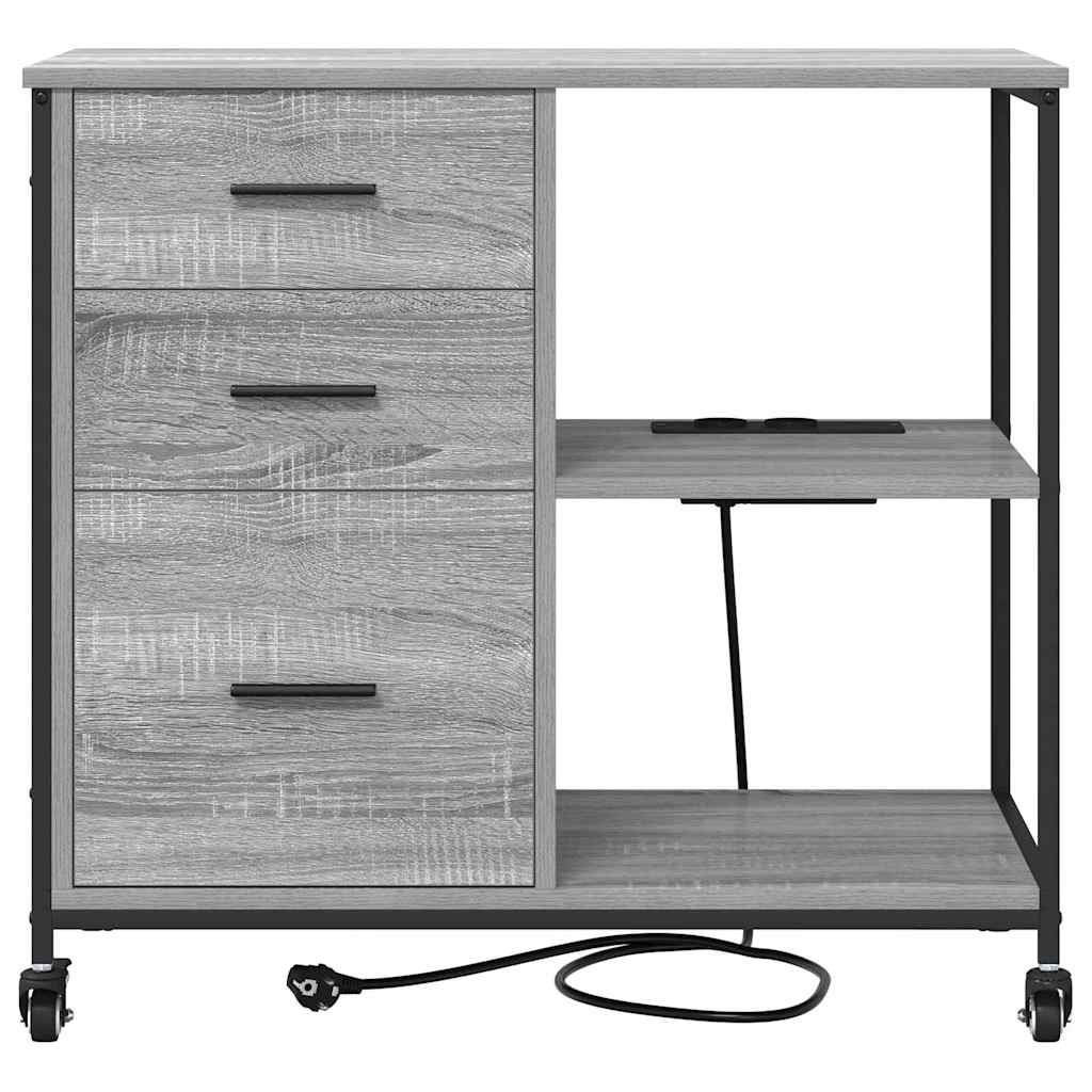 Skab med Opladningsstation 76 x 41 x 72 cm Konstrueret træ