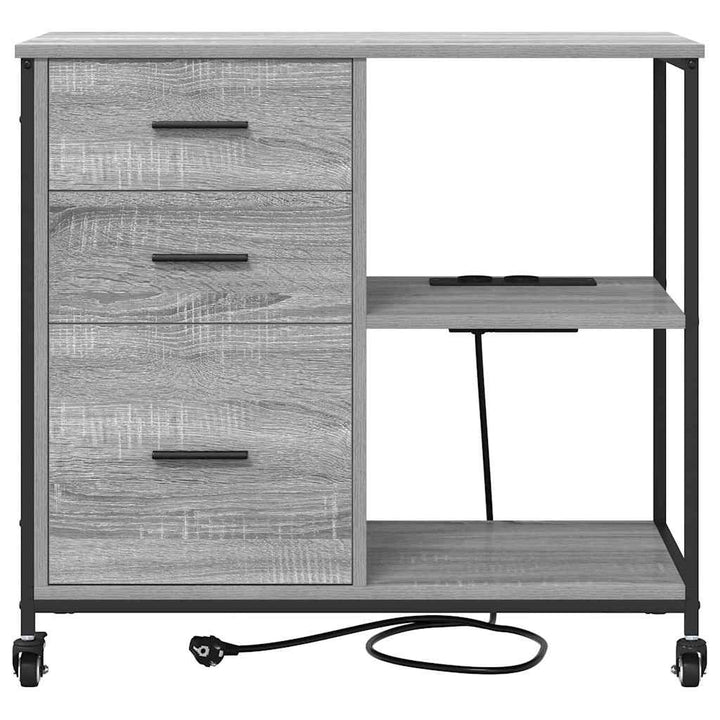 Skab med Opladningsstation 76 x 41 x 72 cm Konstrueret træ