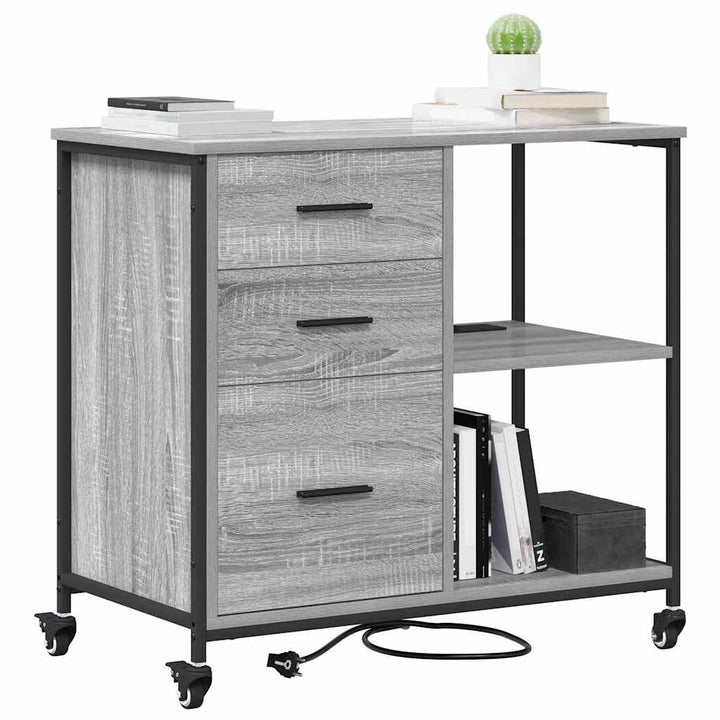 Skab med Opladningsstation 76 x 41 x 72 cm Konstrueret træ