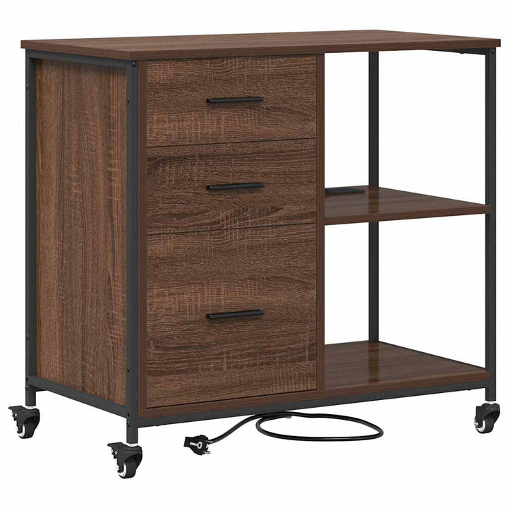 Skab med Opladningsstation 76 x 41 x 72 cm Konstrueret træ