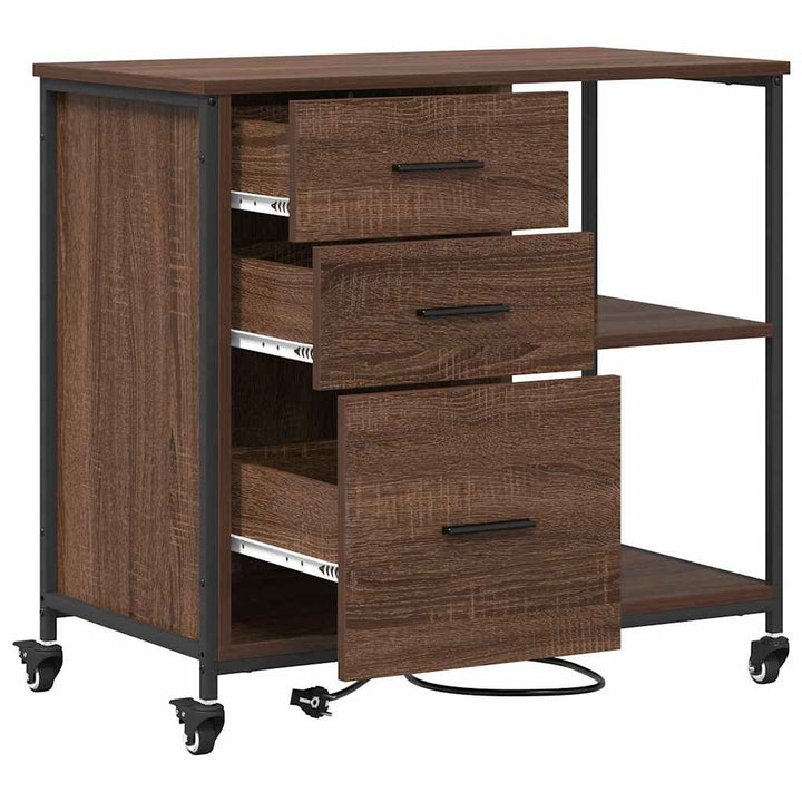 Skab med Opladningsstation 76 x 41 x 72 cm Konstrueret træ