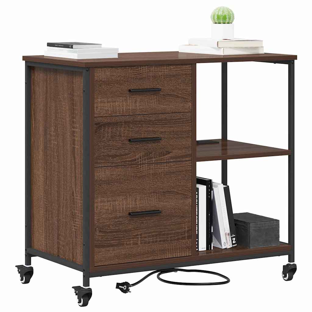 Skab med Opladningsstation 76 x 41 x 72 cm Konstrueret træ