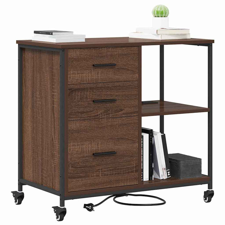 Skab med Opladningsstation 76 x 41 x 72 cm Konstrueret træ