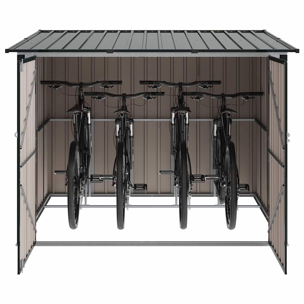 Cykelskur 3 pcs Antracit 216 x 207 x 158 cm Metal
