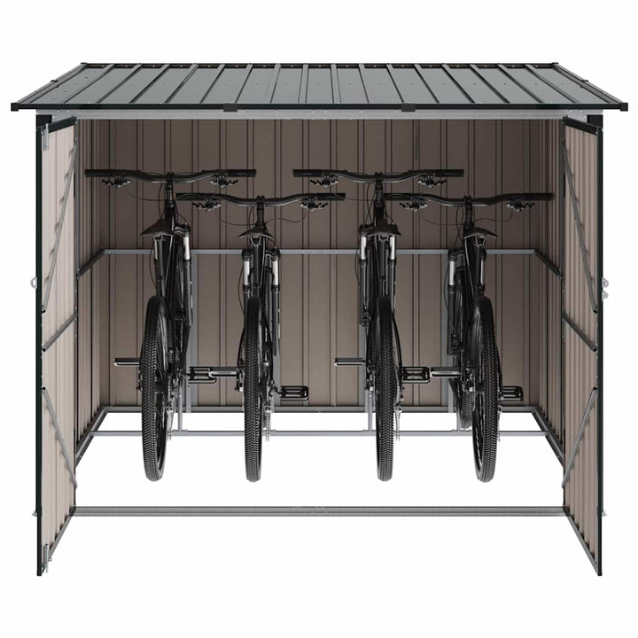 Cykelskur 3 pcs Antracit 216 x 207 x 158 cm Metal