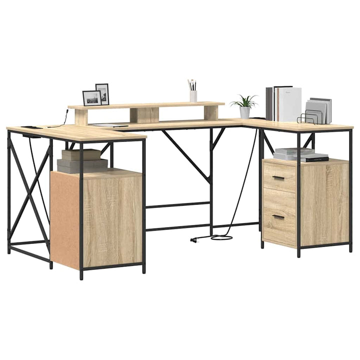 Bord med skuffe Sonoma eg 182 x 101 x 87,5 cm Konstrueret træ