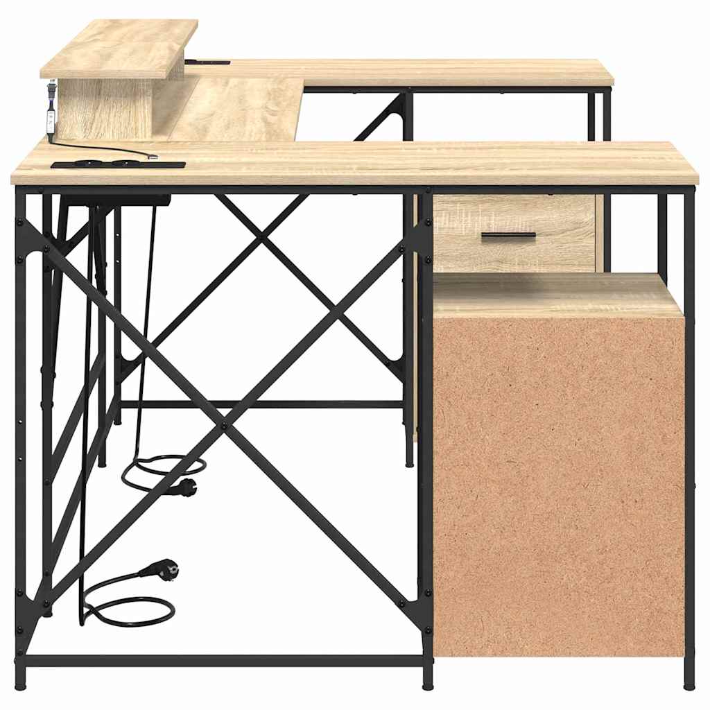 Bord med skuffe Sonoma eg 182 x 101 x 87,5 cm Konstrueret træ