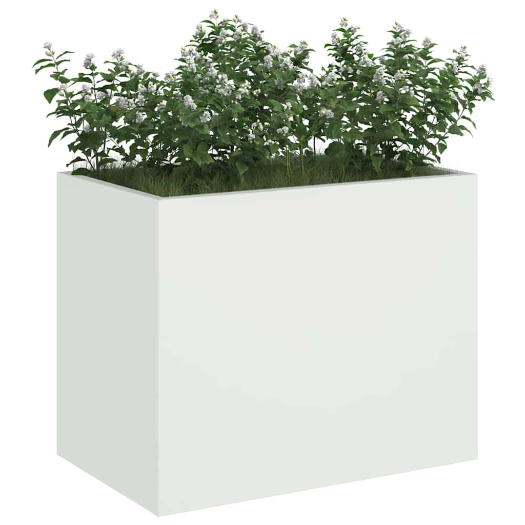 Have Blomsterkrukke Hvid 50 x 32 x 40 cm Koldvalset stål