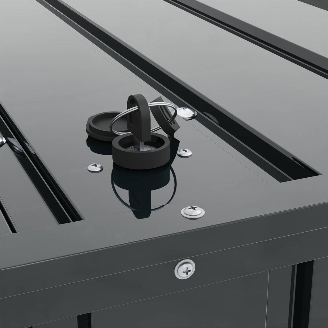 Have Opbevaringskasse Sort 101 x 82 x 50 cm Stål