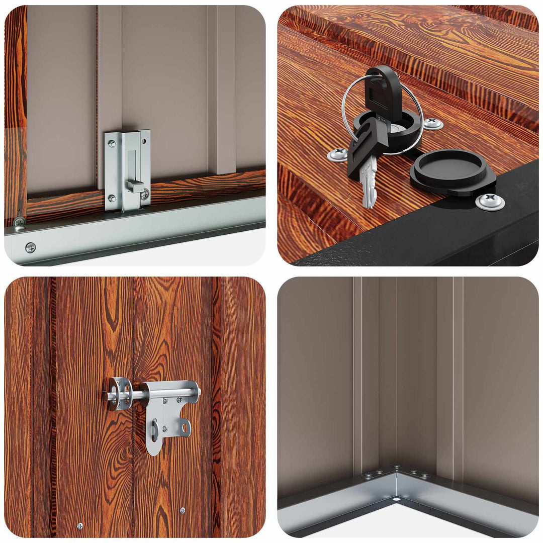 Have Opbevaringskasse Brun 151,5 x 82 x 110,5 cm Stål