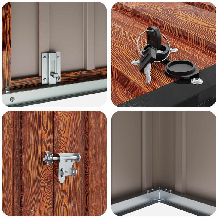 Have Opbevaringskasse Brun 151,5 x 82 x 110,5 cm Stål