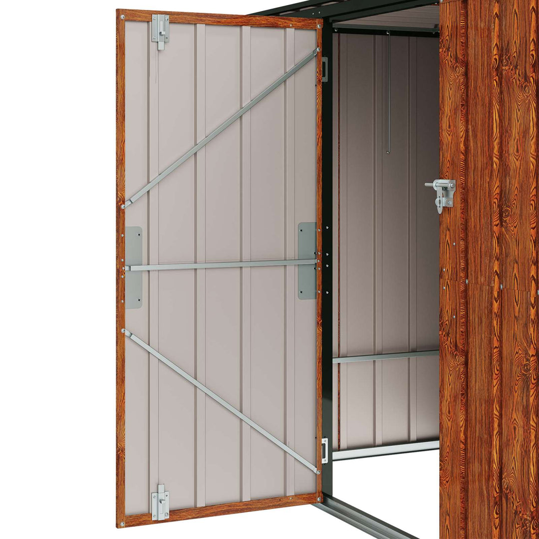 Have Opbevaringskasse Brun 214 x 82 x 132 cm Stål