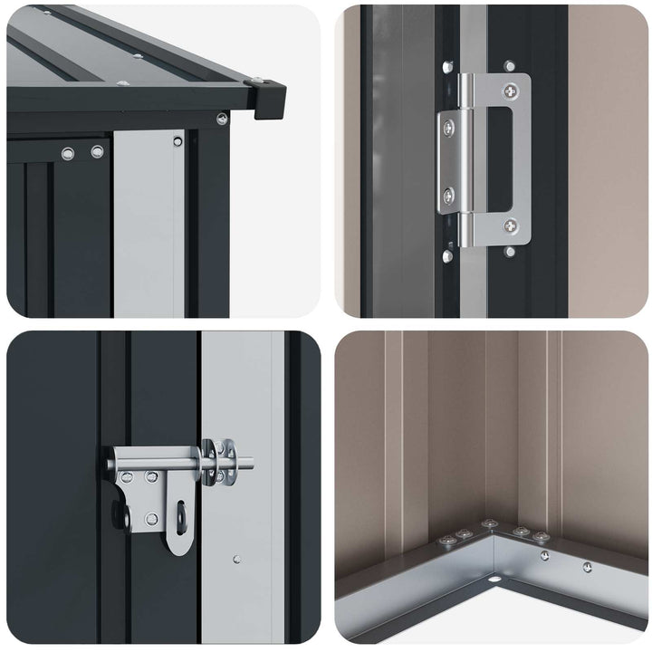 Haveskure Antracit 103 x 74 x 200 cm Metal