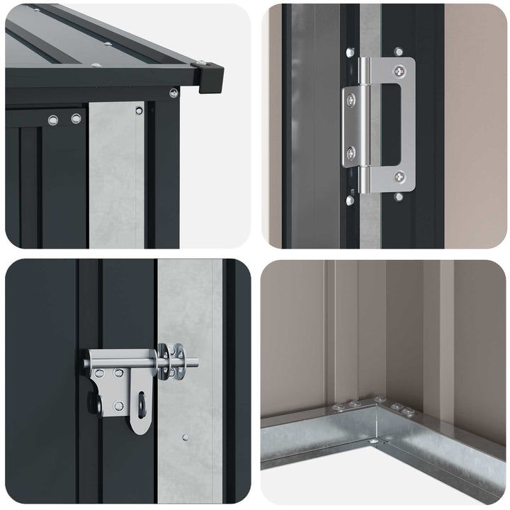 Haveskure Antracit 153,5 x 86 x 200 cm Metal