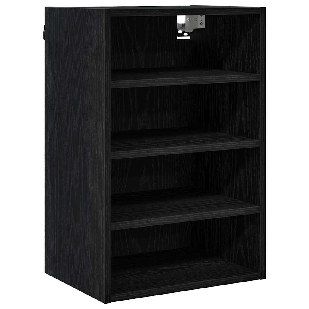 Hængeskab med hylde Sort eg 40 x 29,5 x 60 cm Konstrueret træ