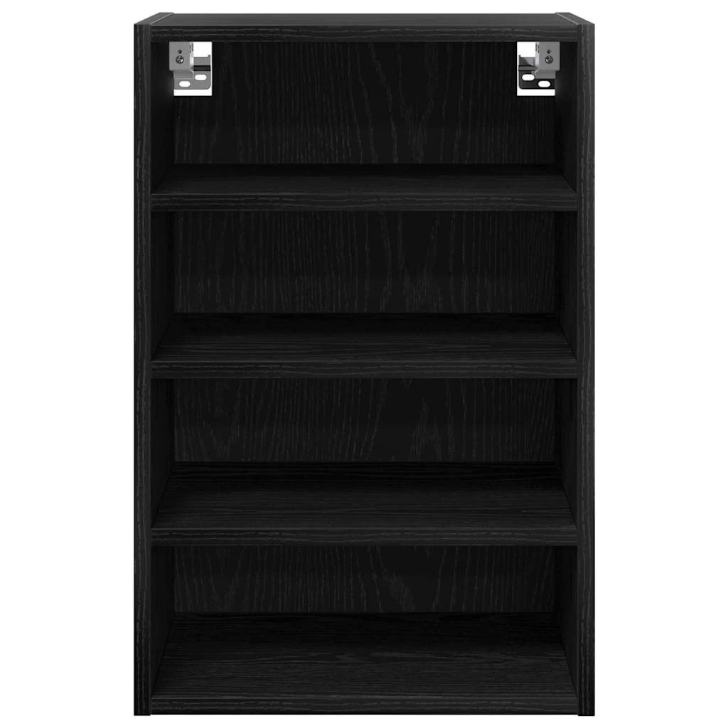 Hængeskab med hylde Sort eg 40 x 29,5 x 60 cm Konstrueret træ