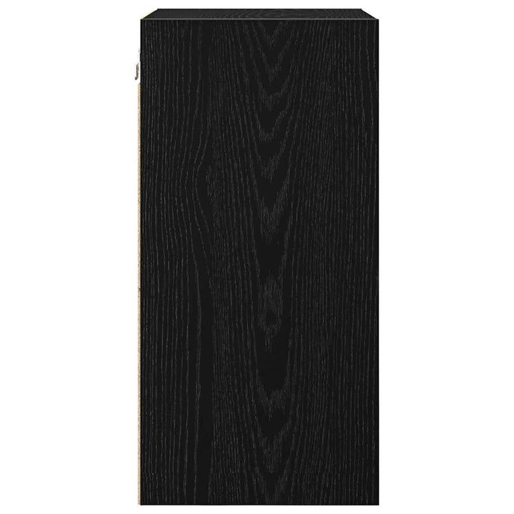 Hængeskab med hylde Sort eg 40 x 29,5 x 60 cm Konstrueret træ