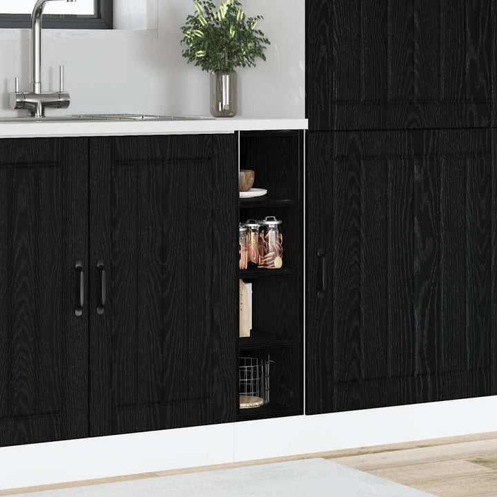 Køkken base kabinet Sort eg 20 x 44,5 x 81,5 cm Konstrueret træ