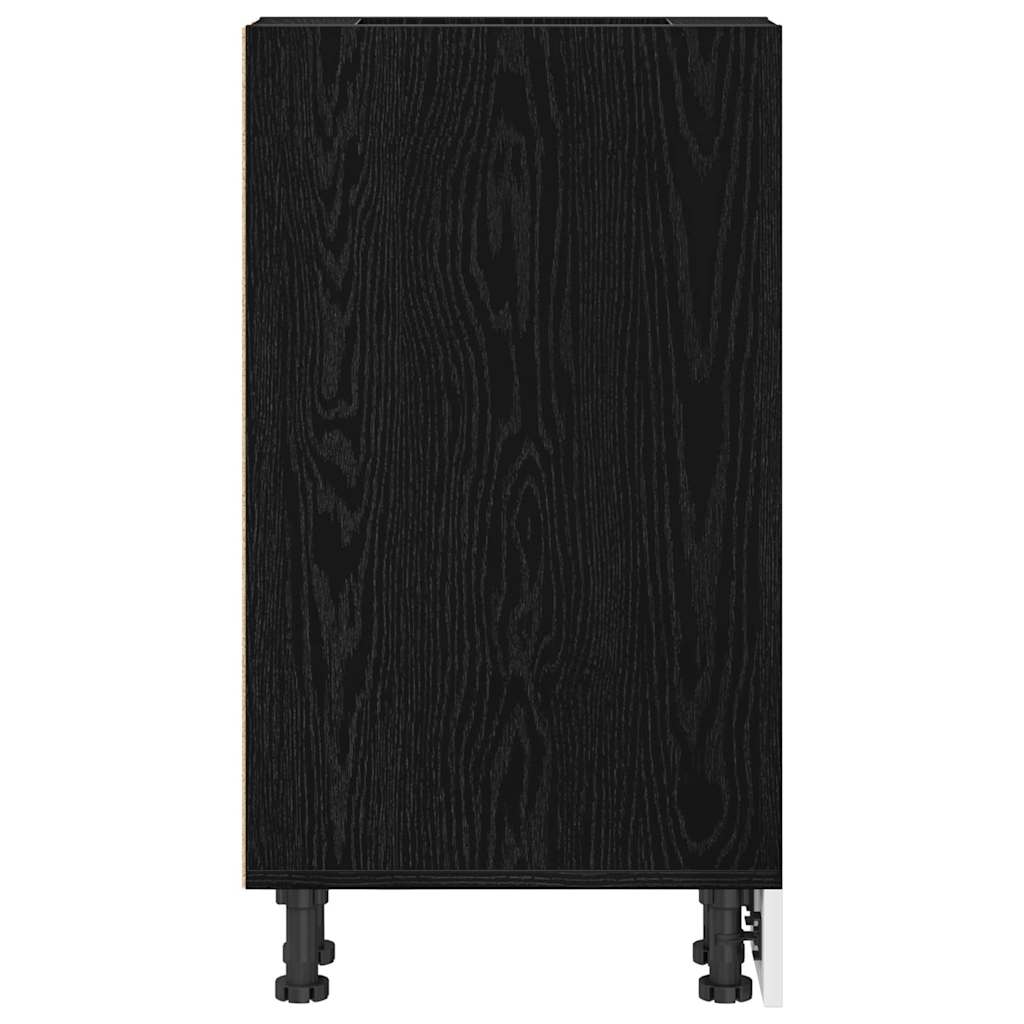 Køkken base kabinet Sort eg 20 x 44,5 x 81,5 cm Konstrueret træ