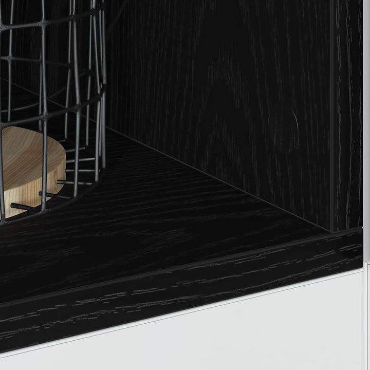 Køkken base kabinet Sort eg 30 x 44,5 x 81,5 cm Konstrueret træ