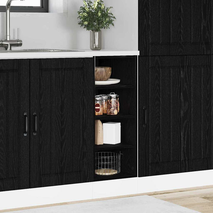 Køkken base kabinet Sort eg 30 x 44,5 x 81,5 cm Konstrueret træ